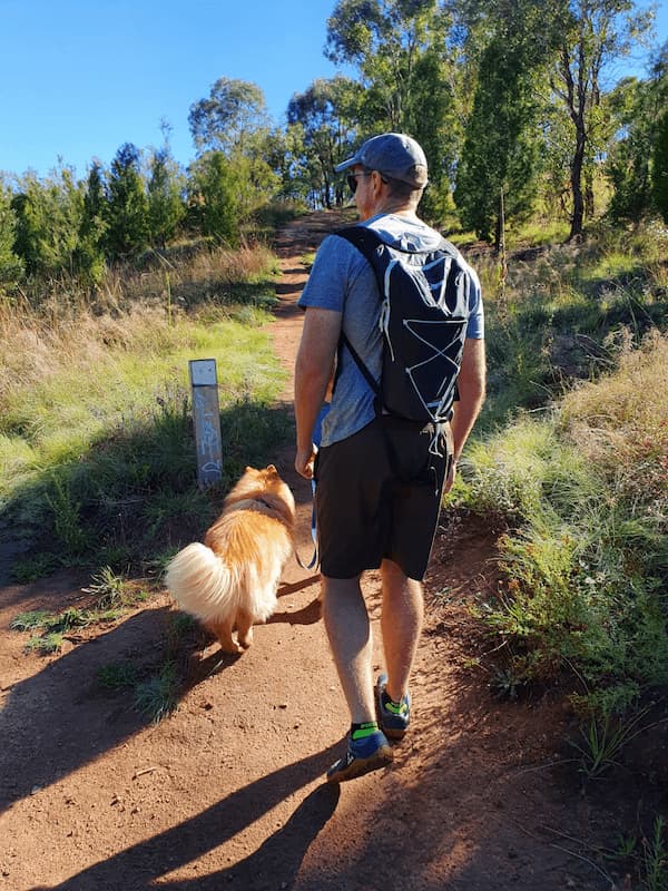 Dan walking his beautiful dog, Finn